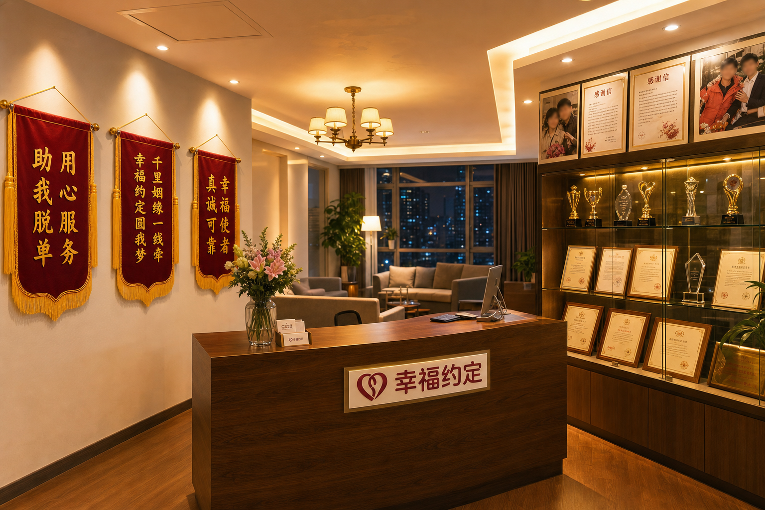幸福约定前台接待区